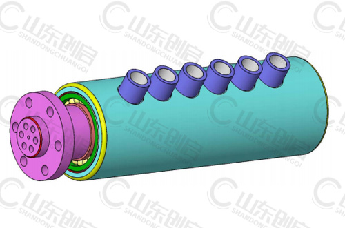 Y5X10M型六通路液壓旋轉接頭三維立體圖